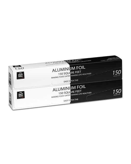 300 Sq Feet, Standard Aluminum Foil / 12" x 150' (2 Pack)