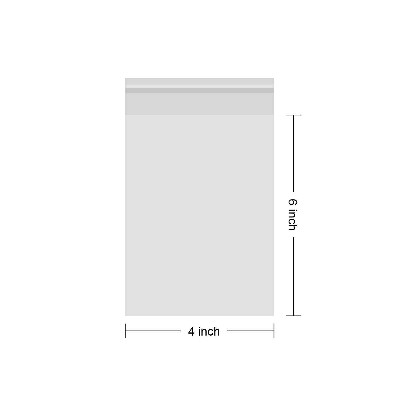 4" x 6" Self Sealing Clear Cellophane Bags With Adhesive Strip / 200 Count