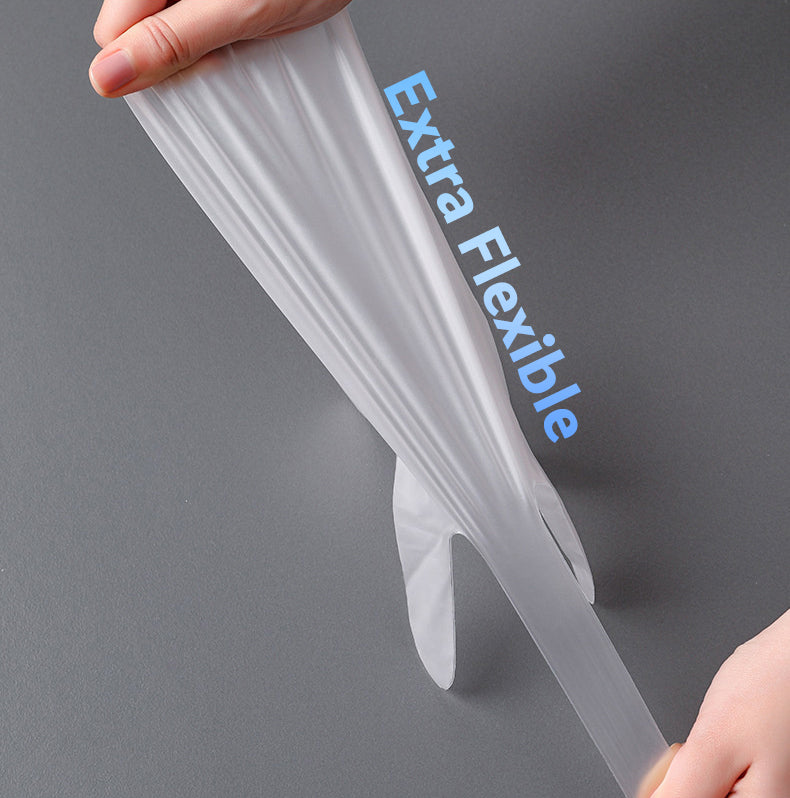 TPE Hybrid Plastic Food Preparation One Size Gloves, 600 Count