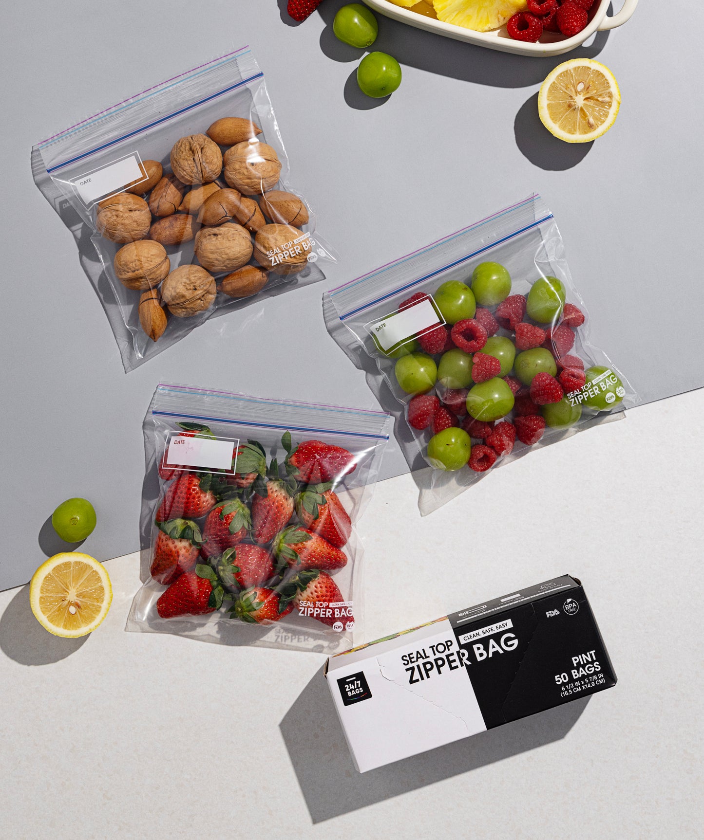 Variety Zip-Lock Food Storage Bags, All Sizes / 275 Count