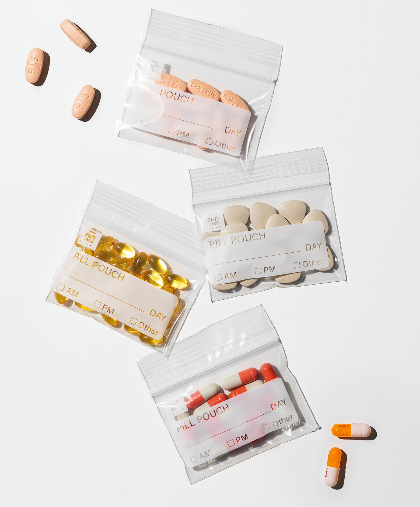 Pill Bags + Easy Write On Information Box / 400 Count