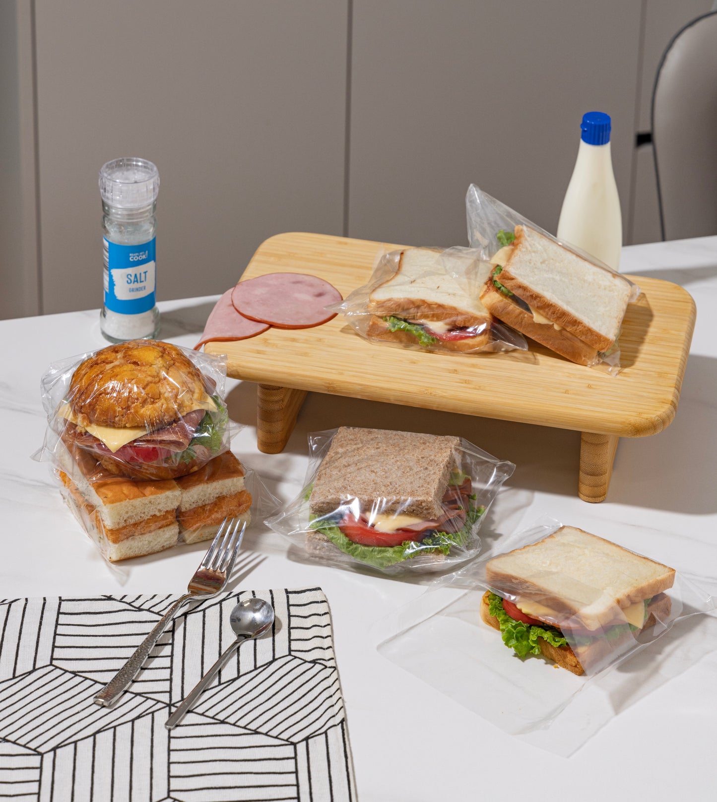 Sandwich Fold Top Bags, Easy To Use, 180 Count