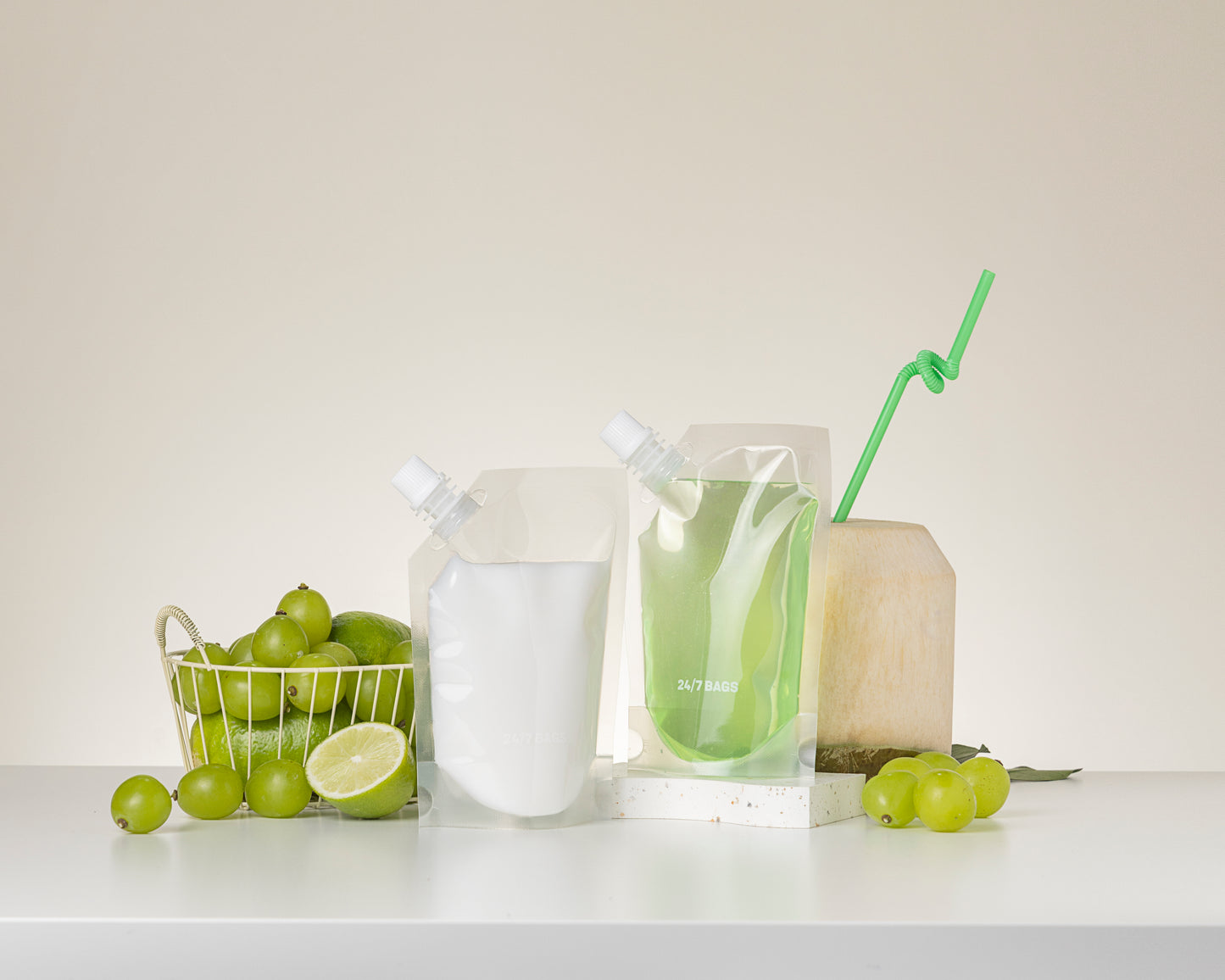 8 Oz Drink Pouches with Crew On caps / 50 Count