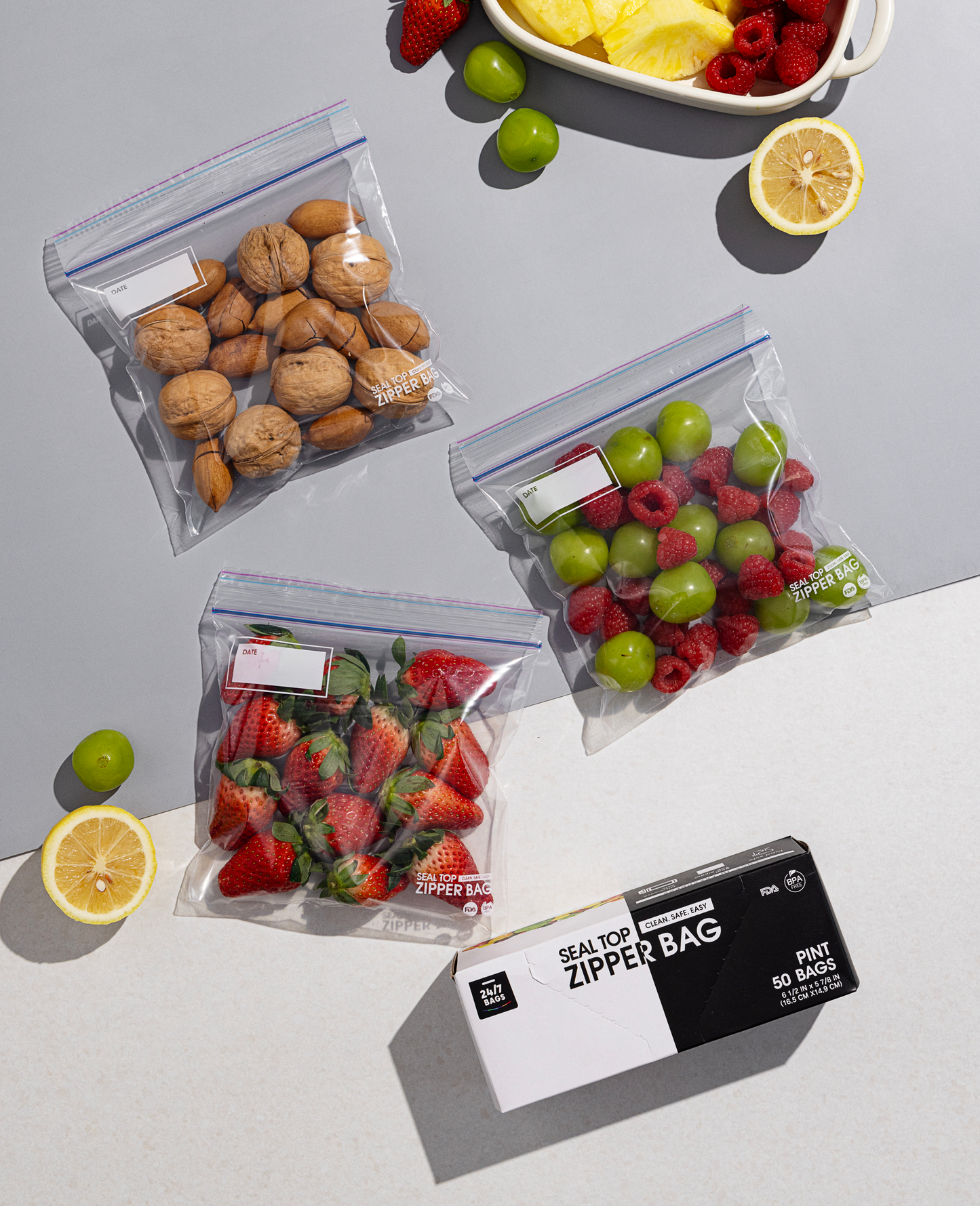 Single Zipper Seal Sandwich Bags / Small 600 Count