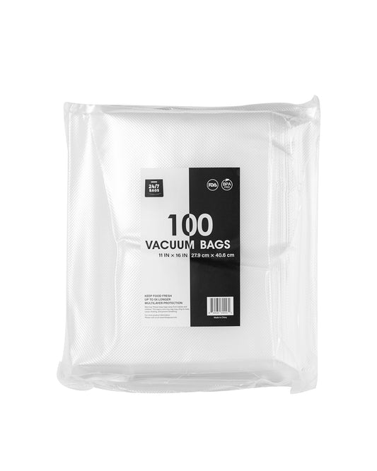 Vacuum seal bags inside a bag with a white background