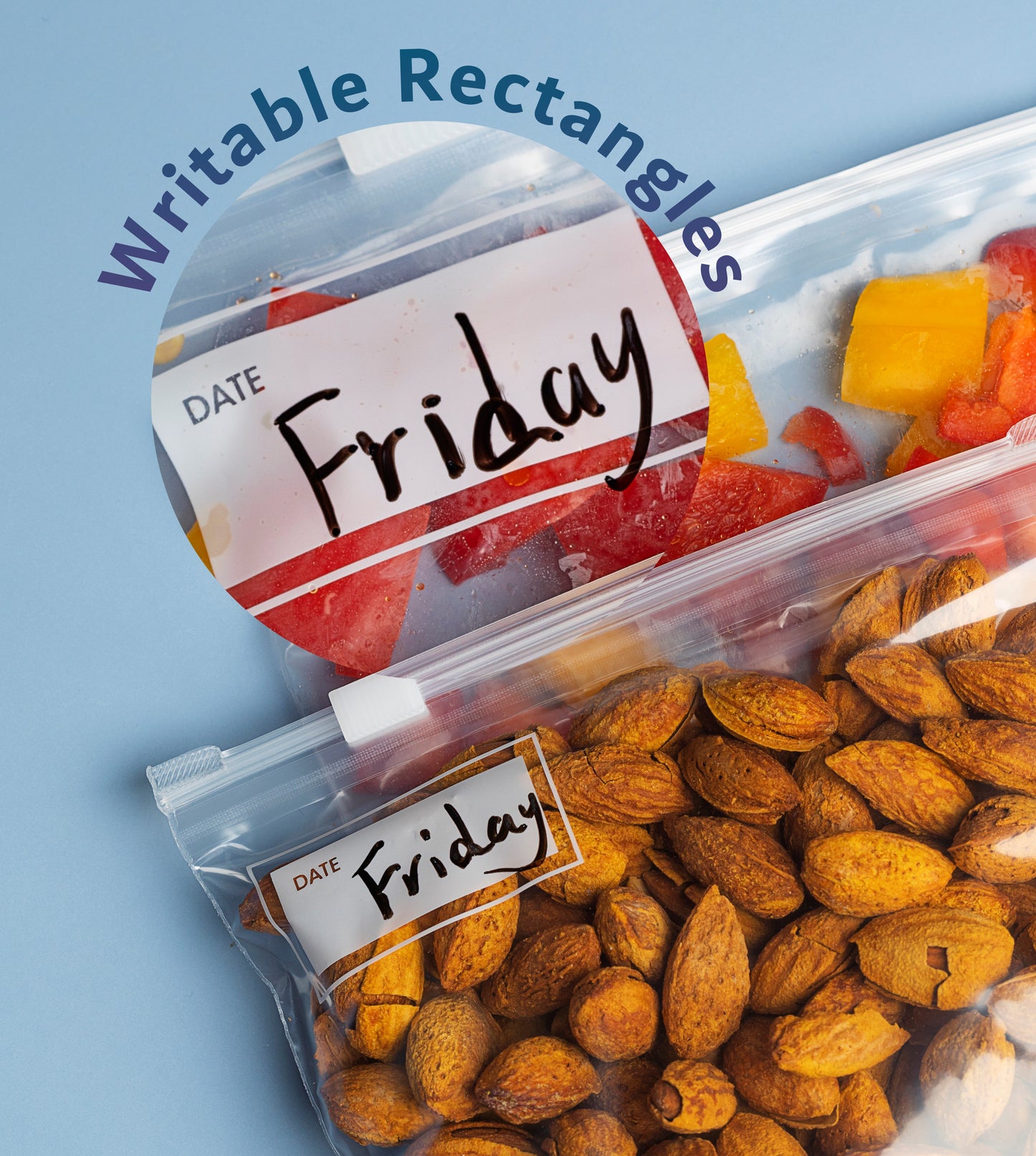 Slider Stand Up Food Storage Bags, 2 Gallons XL- 640 Count (8 Units of 80)