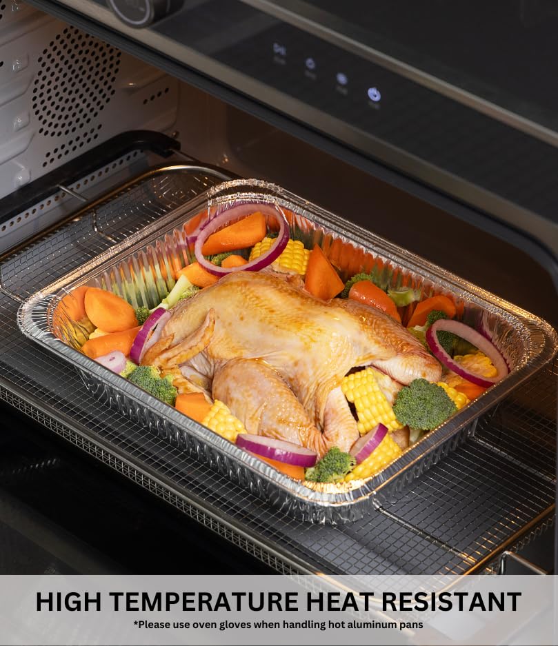8" Aluminum Square Containers, No Lids- 20 Count