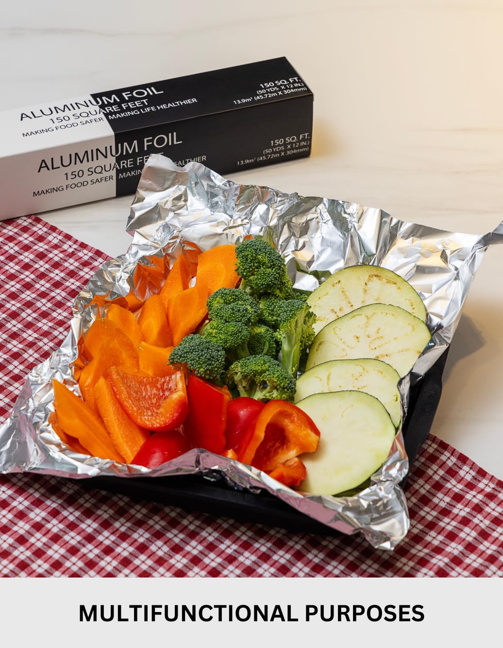 300 Sq Feet, Standard Aluminum Foil / 12" x 150' (2 Pack)