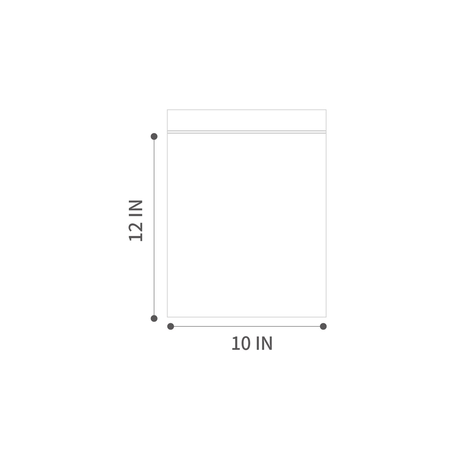 10" x 12" Resealable Poly Plastic Zip Bags, 2 Mils / 100 Count