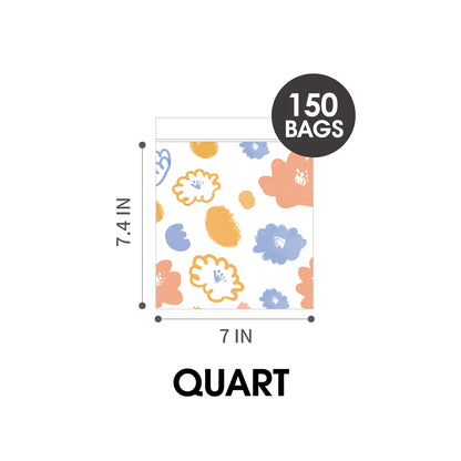 Zip-Lock Kids Fun Pattern Quart Bags / 100 Count