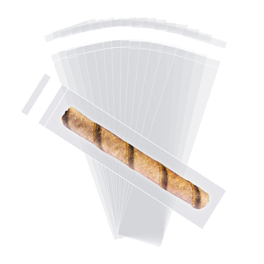 2" x 10" Self Sealing Clear Cellophane Bags With Adhesive Strip / 200 Count