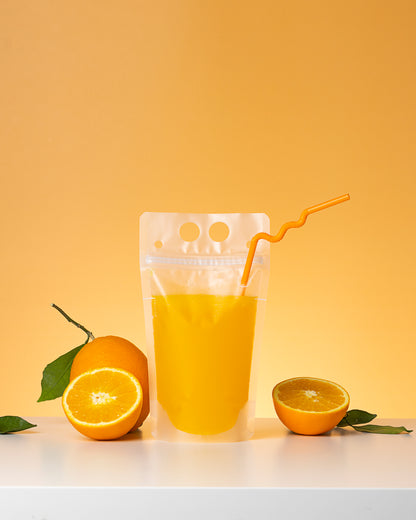 16 Oz Drink Pouches with Straw Hole / 100 Count