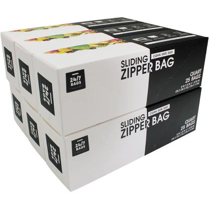 Slider Stand Up Food Storage Bags, Quart M / 150 Count
