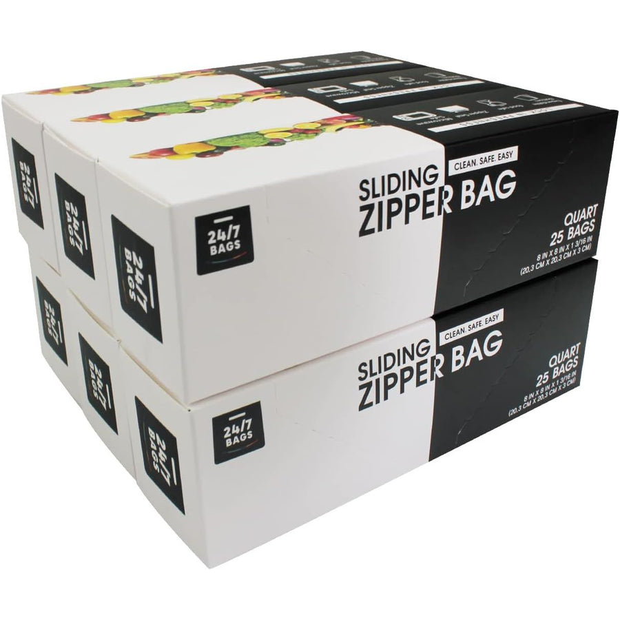 Slider Stand Up Food Storage Bags, Quart M / 150 Count
