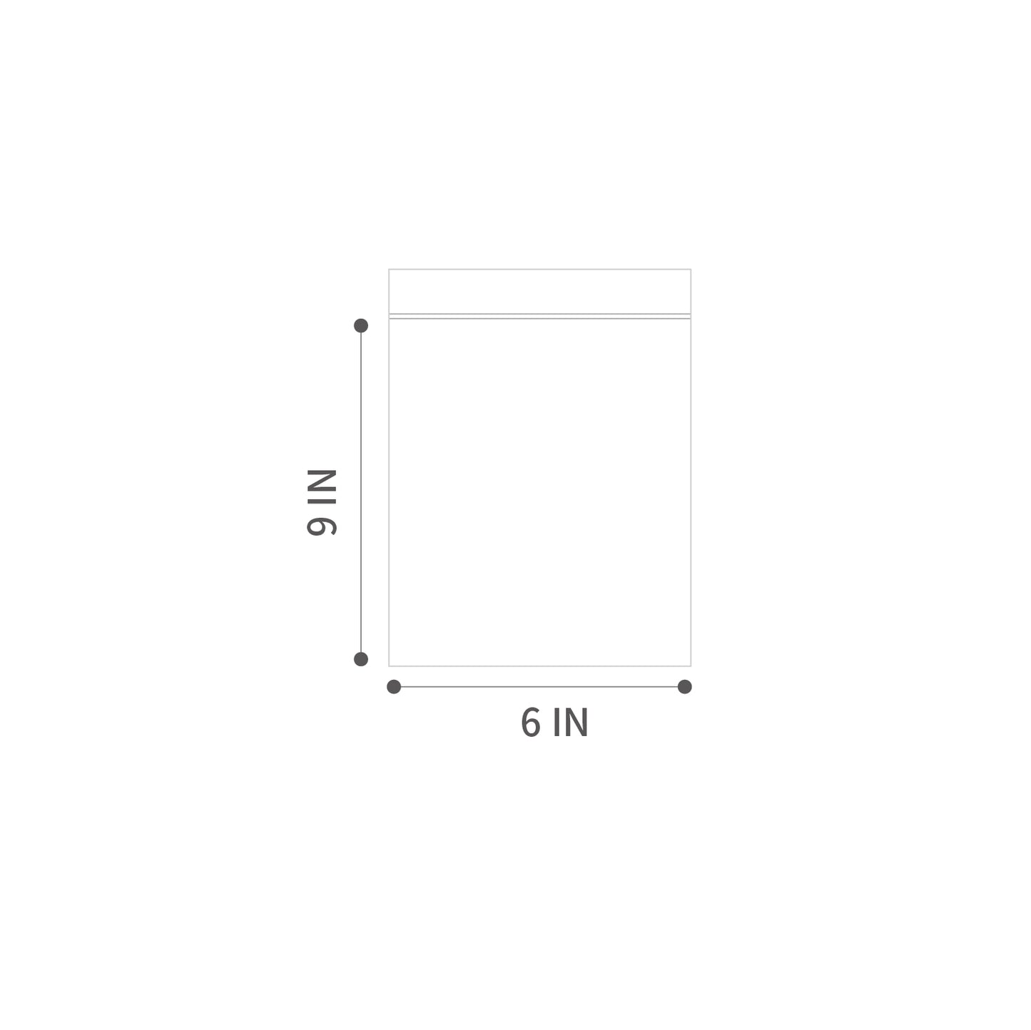 6" x 9" Resealable Poly Plastic Zip Bags, 2 Mils / 100 Count