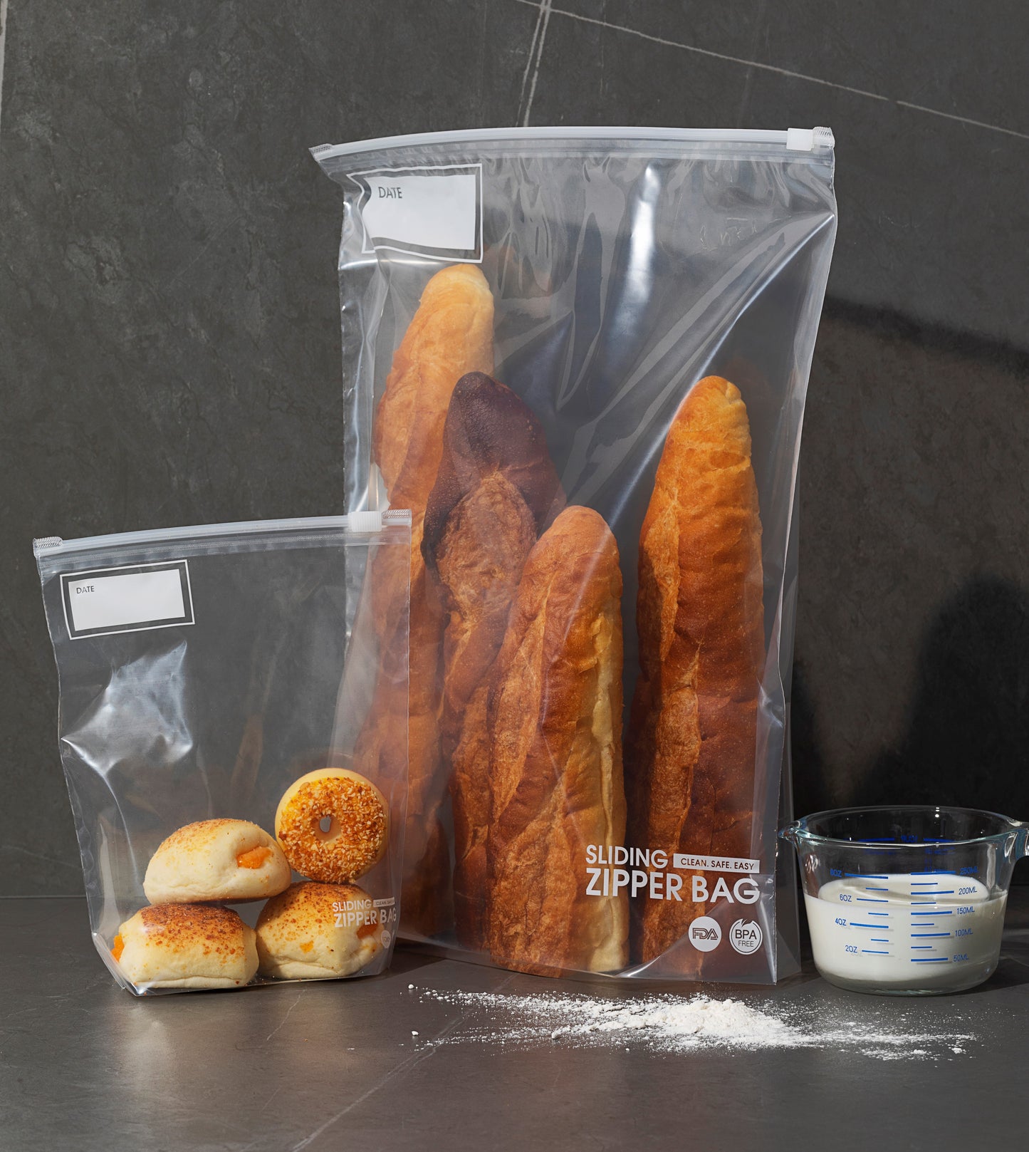 Variety Slider Stand Up  Food Storage Bags, 4 Sizes / 145 Count
