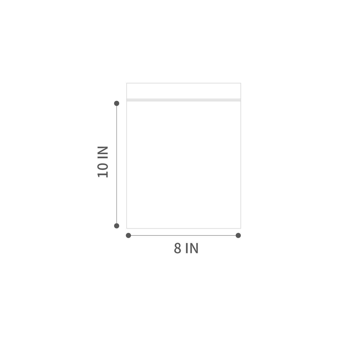 8" x 10" Resealable Poly Plastic Zip Bags, 2 Mils / 100 Count