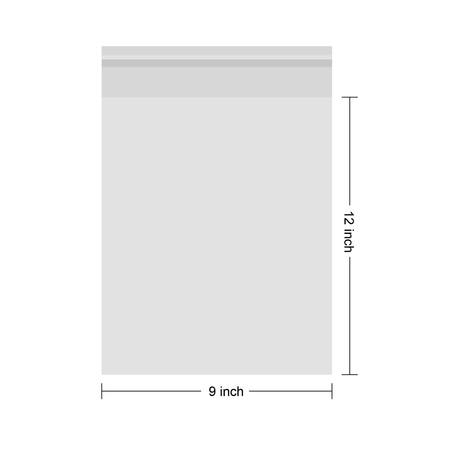 9" x 12" Self Sealing Clear Cellophane Bags With Adhesive Strip / 200 Count