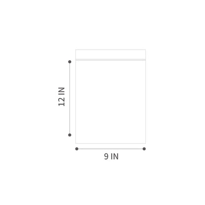 9" x 12" Resealable Poly Plastic Zip Bags, 2 Mils / 100 Count