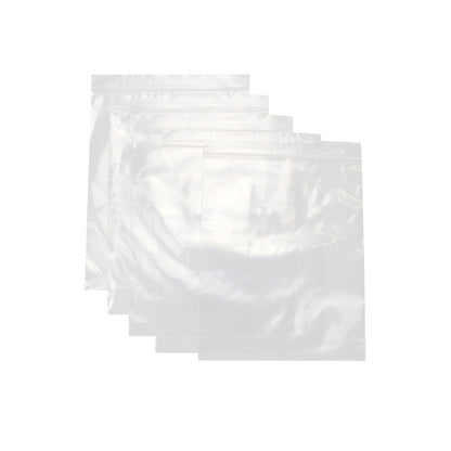 13" x 15" Resealable Poly Plastic Zip Bags, 2 Mils / 100 Count