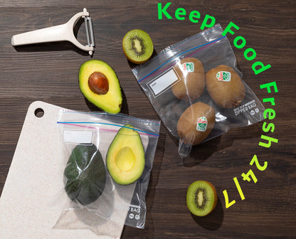 Double Zipper Seal Storage Bags, Quart / Medium 200 Count
