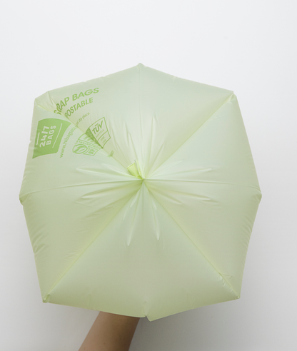 100% Certified Compostable Scrap Bags, 2.6 Gallon / 200 Count