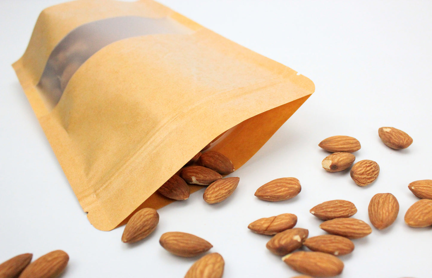 Kraft Resealable Stand Up Pouch Bags With Clear Window (5.5" x 7.8") / 200 Count