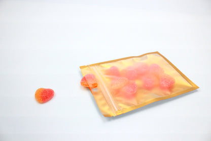 4" x 5" Resealable Mylar Bags,  Orange Back / Silver Inside With Clear Window / 300 Count