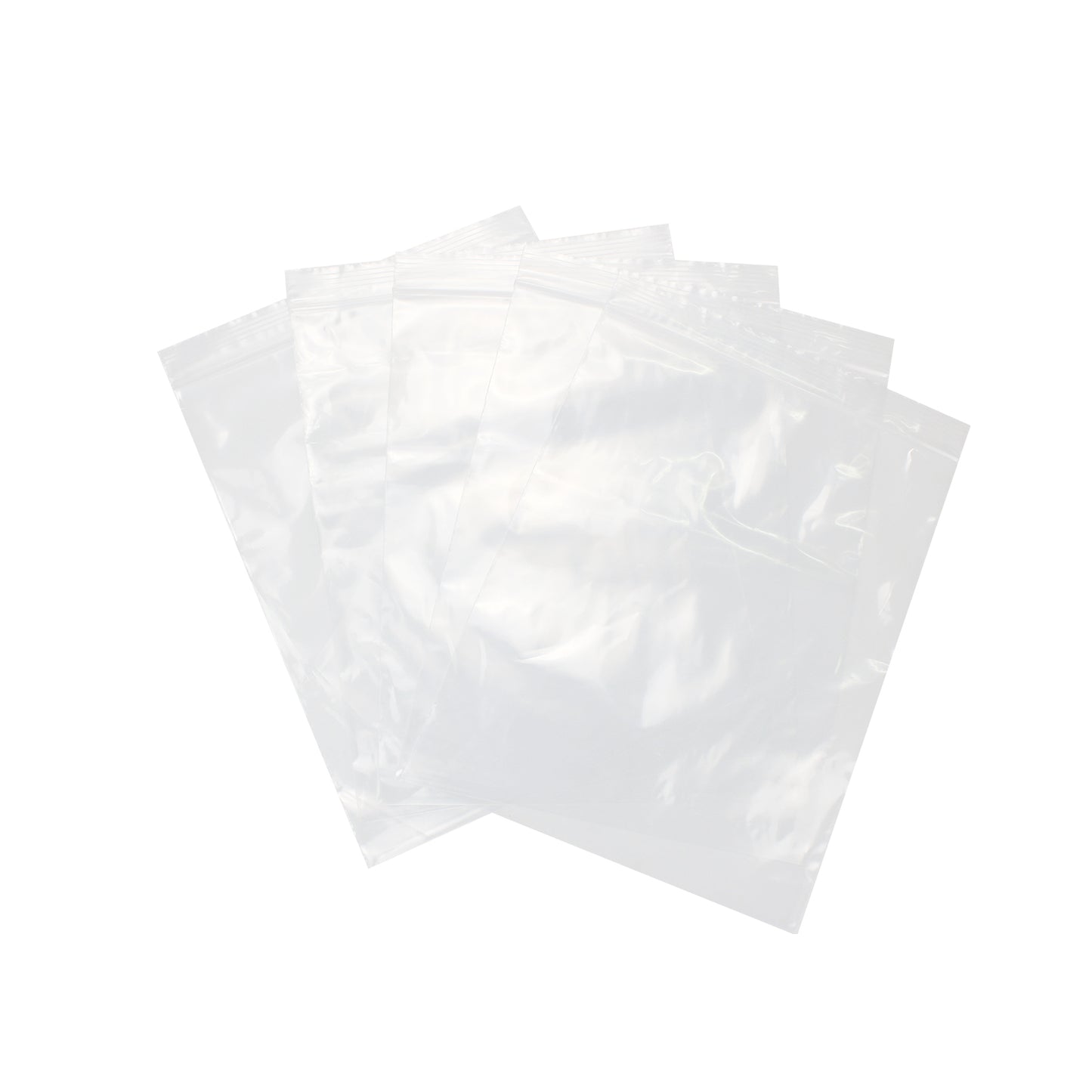 10" x 13" Resealable Poly Plastic Zip Bags, 2 Mils / 100 Count