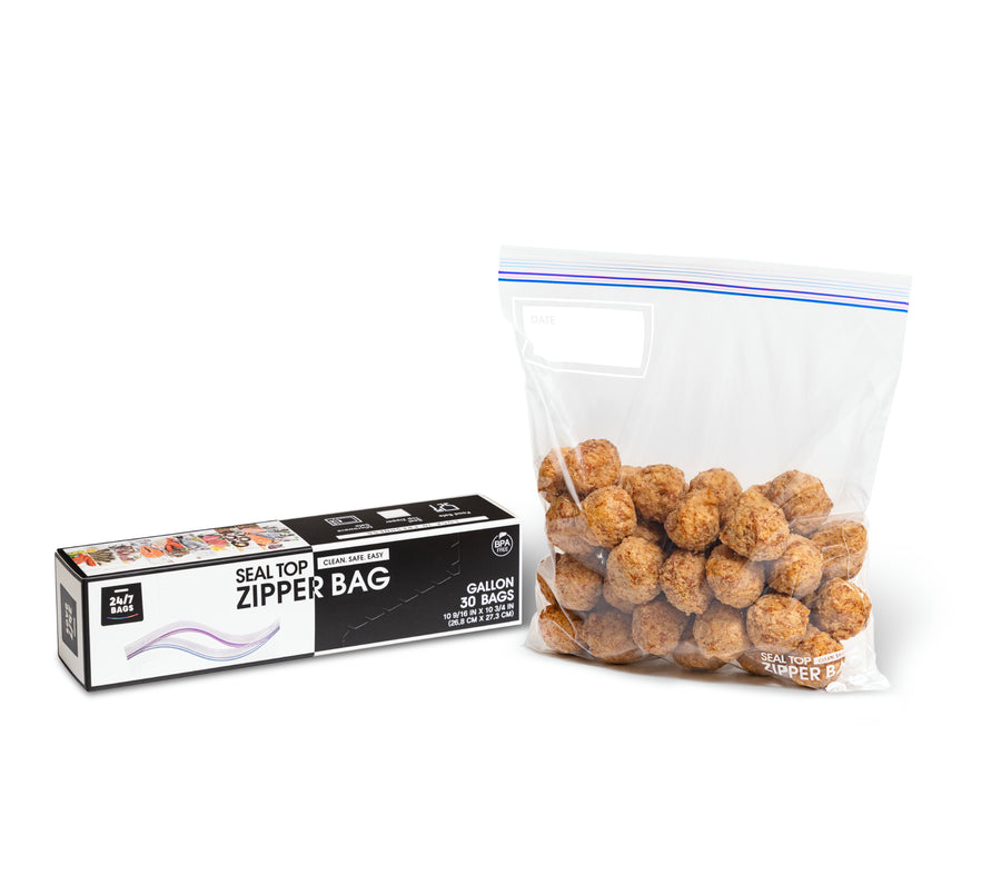 Double Zipper Seal Storage Bags, Gallon / Large 120 Count