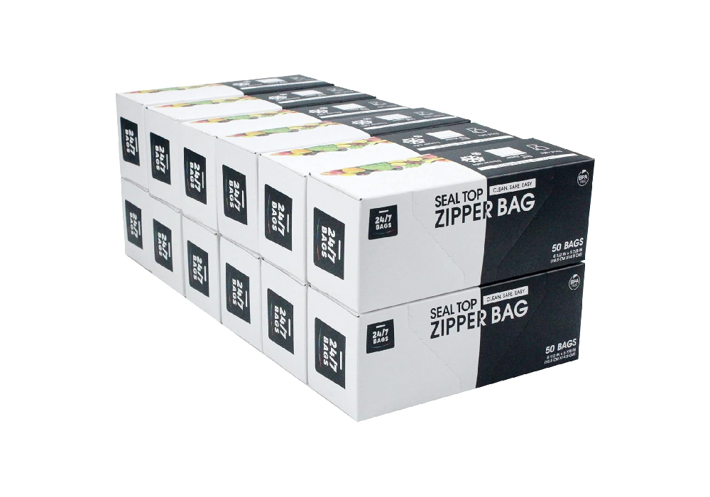 Single Zipper Seal Sandwich Bags / Small 600 Count