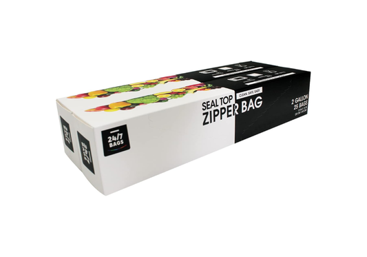 Double Zipper Seal Storage Bags, 2 Gallon / X-Large 50 Count