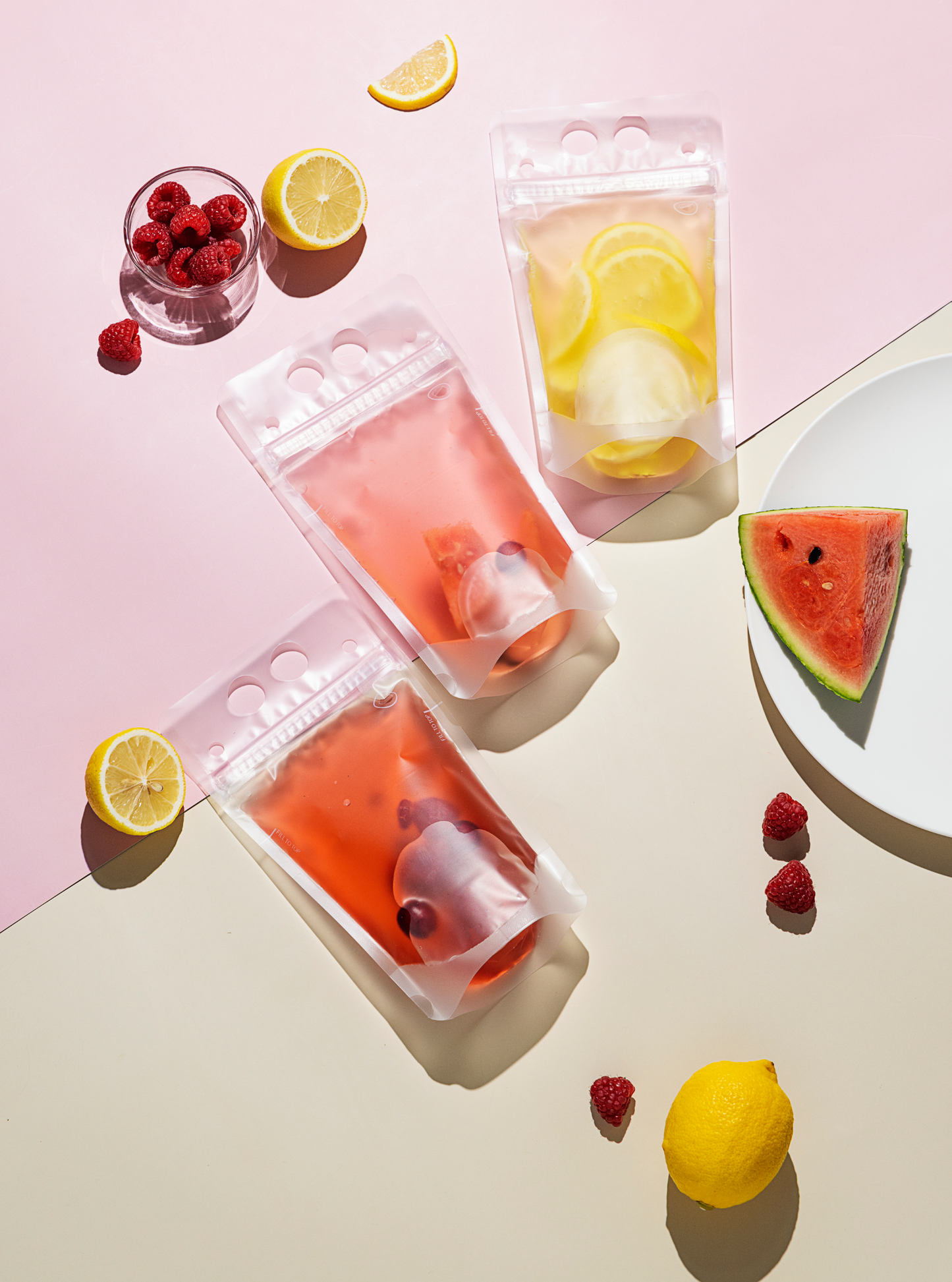 16 Oz Drink Pouches with Straw Hole / 100 Count