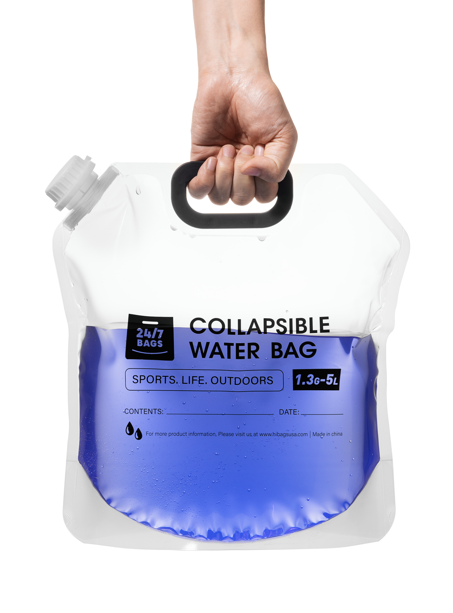 Portable Water Storage Bag With Carry Handle 5 Liter / 4 Count