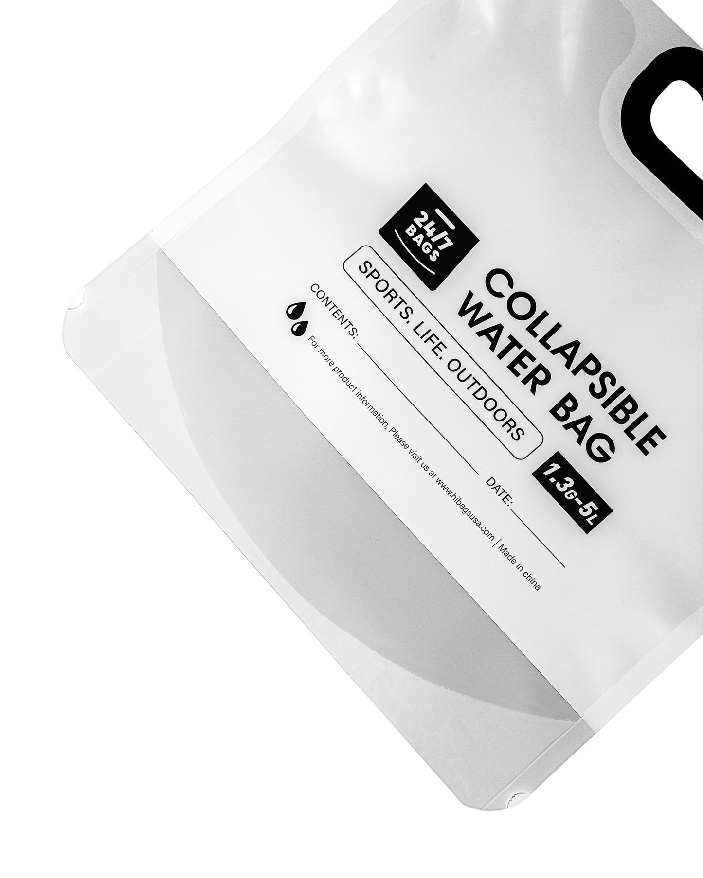Portable Water Storage Bag With Carry Handle 5 Liter / 4 Count