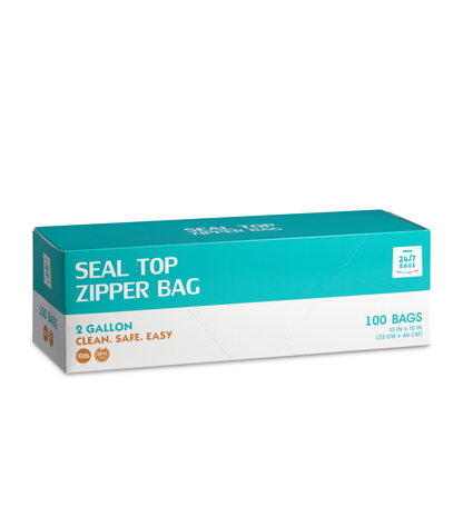 Seal Top 2 Gallon Storage Bag, Single Seal- XL/100