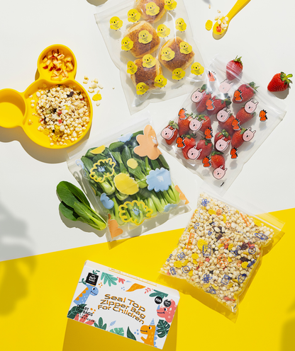 Zip-Lock Kids Fun Pattern Quart Bags / 100 Count