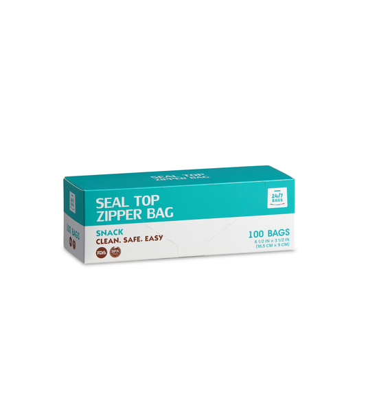 Seal Top Snack Storage Bag, Single Seal- XS/100