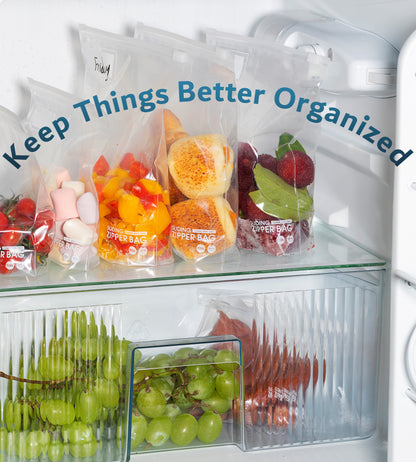 Slider Quart Food Storage Bags with Expandable Bottom Value Box- M/500 Count