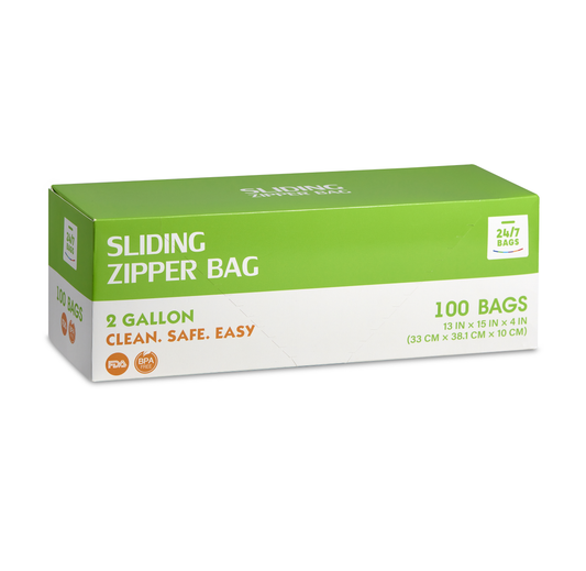 Slider 2 Gallon Food Storage Bags with Expandable Bottom- XL/100 Count