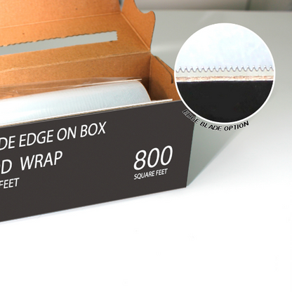 Plastic Food Wrap, 2 Way Cutter 800 SQ. FT. With Extra Cling