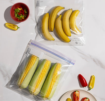 Double Zipper Gallon Food Storage Bags with Write-On Rectangle- L/250 Count