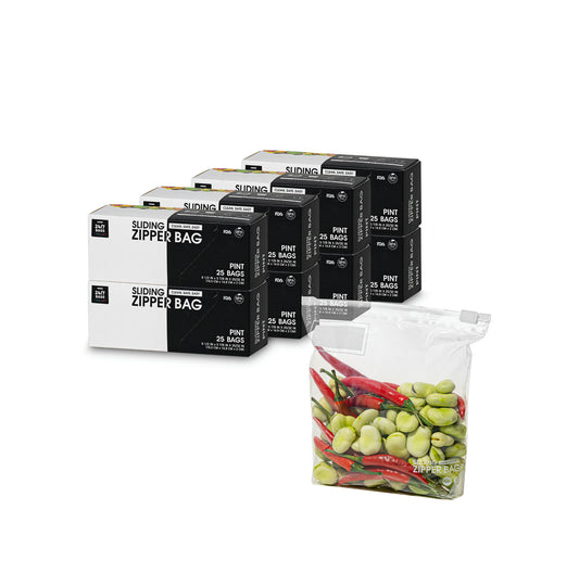 Slider Stand Up Food Storage Bags, Pint S- 1600 Count  (8 Units of 200)