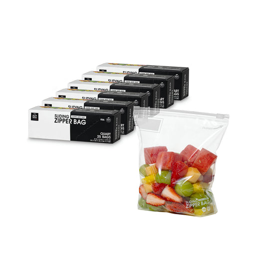 Slider Stand Up Food Storage Bags, Quart M- 900 Count (6 Units of 150)