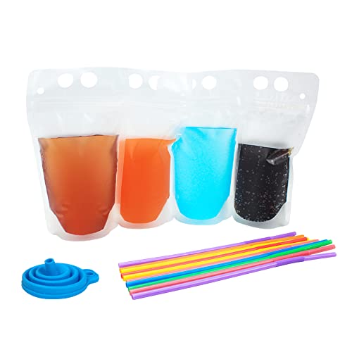 16 Oz Drink Pouches with Straw Hole / 100 Count