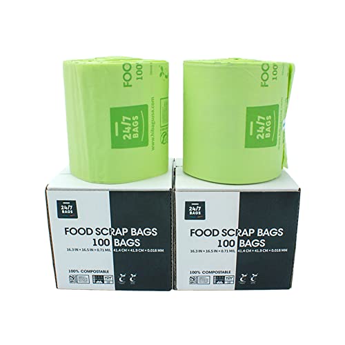 100% Certified Compostable Scrap Bags, 2.6 Gallon / 200 Count
